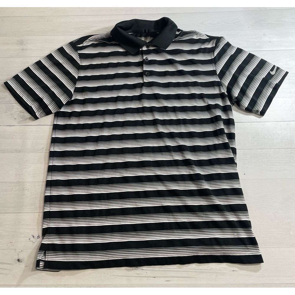 Nike Golf polo black and white mensâ medium